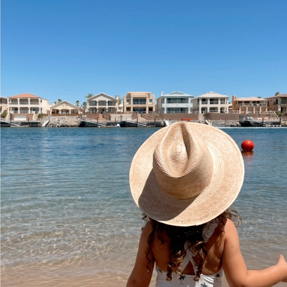 Stylish Tan Kids Sun Hat